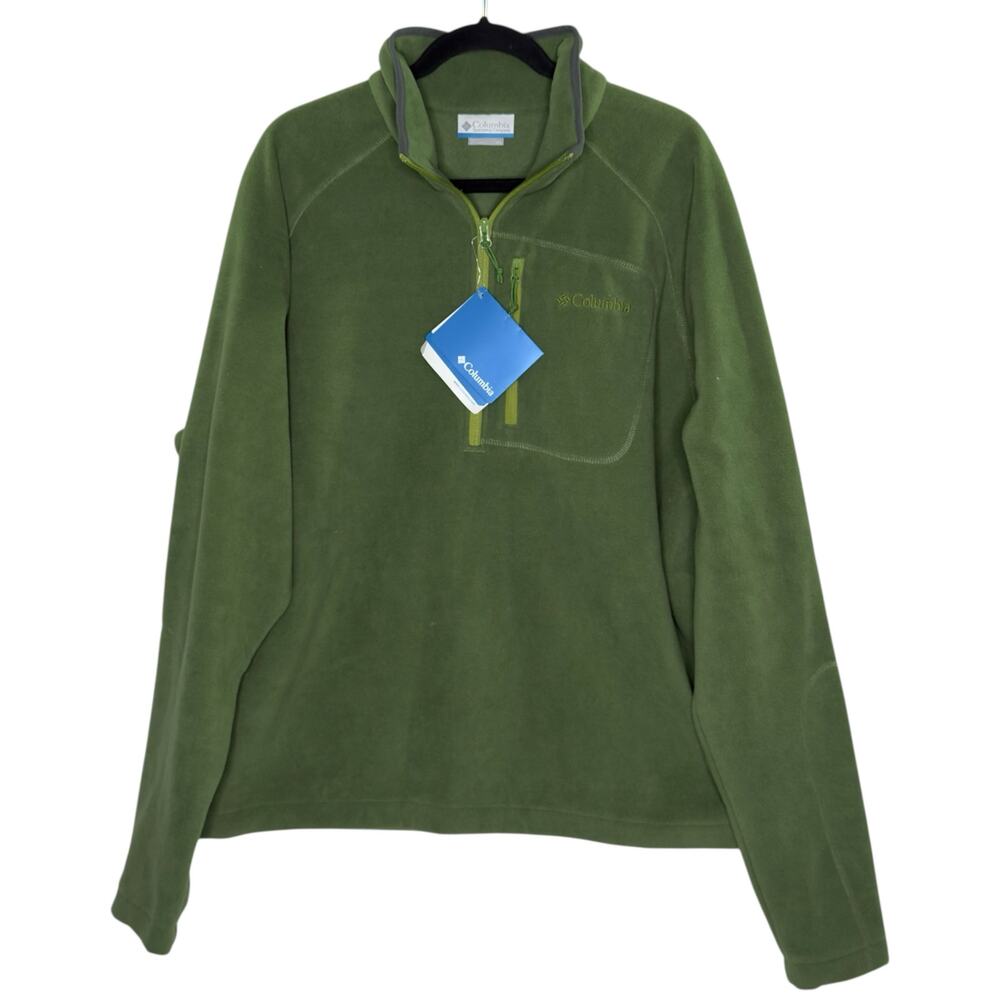 Columbia XXL NEW Fast Trek II Half Zip Jacket Mens Medium Green Fleece Outdoor